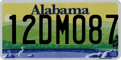 AL license plate 12DM087
