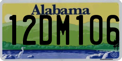 AL license plate 12DM106