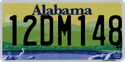 AL license plate 12DM148