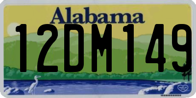 AL license plate 12DM149
