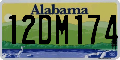 AL license plate 12DM174