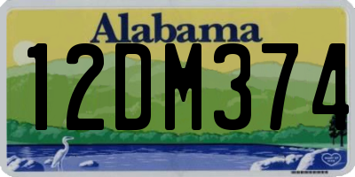 AL license plate 12DM374