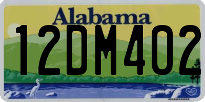 AL license plate 12DM402