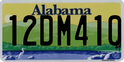 AL license plate 12DM410