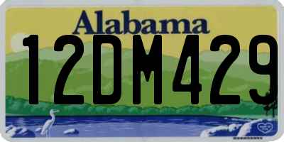 AL license plate 12DM429