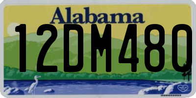 AL license plate 12DM480