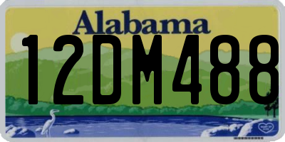 AL license plate 12DM488