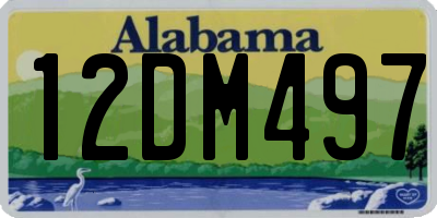 AL license plate 12DM497