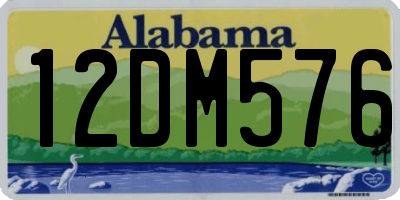 AL license plate 12DM576