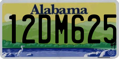 AL license plate 12DM625