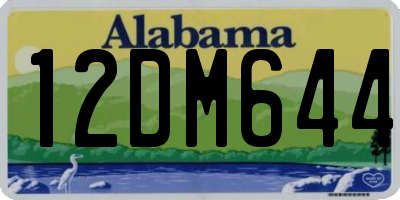 AL license plate 12DM644