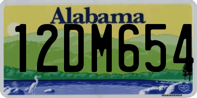 AL license plate 12DM654
