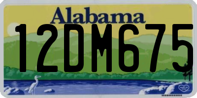 AL license plate 12DM675