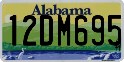 AL license plate 12DM695