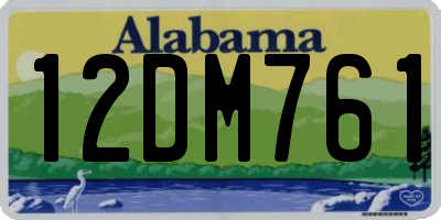 AL license plate 12DM761