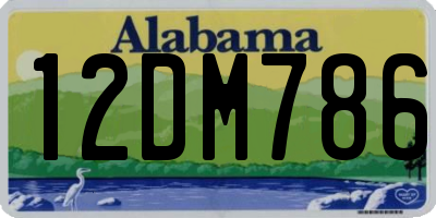 AL license plate 12DM786