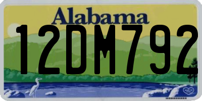 AL license plate 12DM792