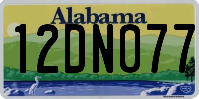 AL license plate 12DN077