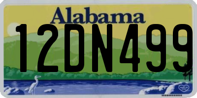 AL license plate 12DN499