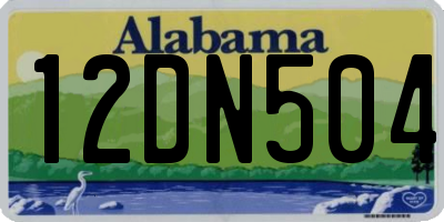AL license plate 12DN504