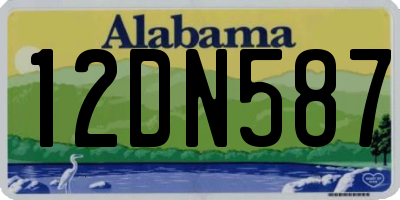AL license plate 12DN587