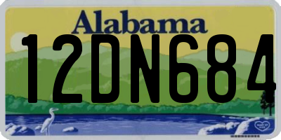 AL license plate 12DN684