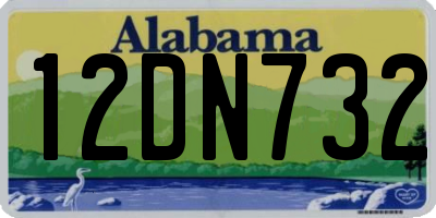 AL license plate 12DN732