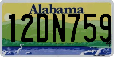 AL license plate 12DN759