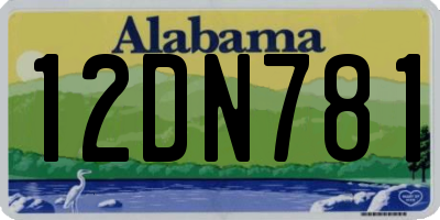 AL license plate 12DN781