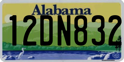 AL license plate 12DN832