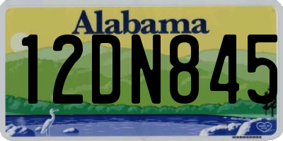 AL license plate 12DN845