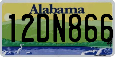 AL license plate 12DN866