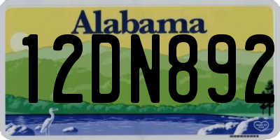 AL license plate 12DN892