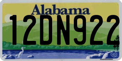 AL license plate 12DN922