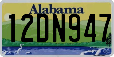 AL license plate 12DN947