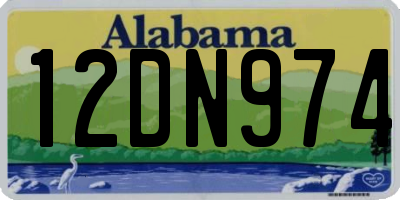 AL license plate 12DN974