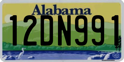 AL license plate 12DN991