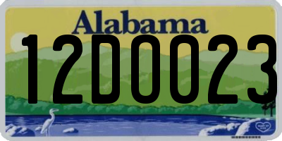AL license plate 12DO023