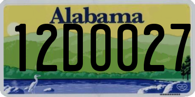 AL license plate 12DO027