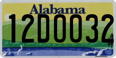 AL license plate 12DO032