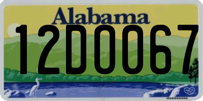AL license plate 12DO067