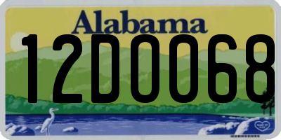 AL license plate 12DO068