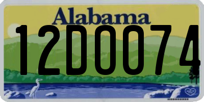 AL license plate 12DO074