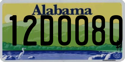 AL license plate 12DO080