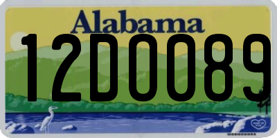 AL license plate 12DO089