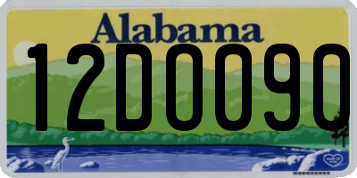 AL license plate 12DO090