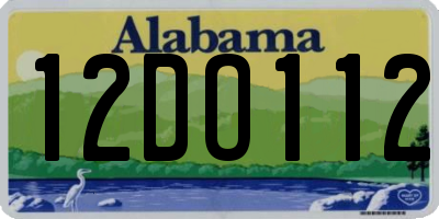 AL license plate 12DO112