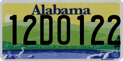 AL license plate 12DO122
