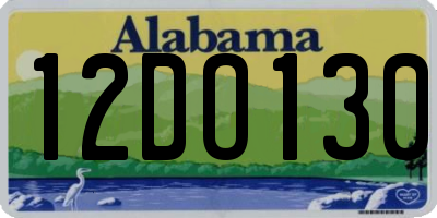 AL license plate 12DO130