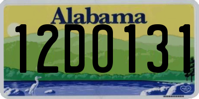 AL license plate 12DO131